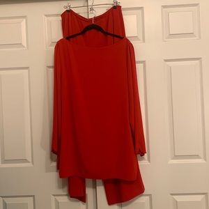 Ellen Tracy/Linda Allard red pantsuit